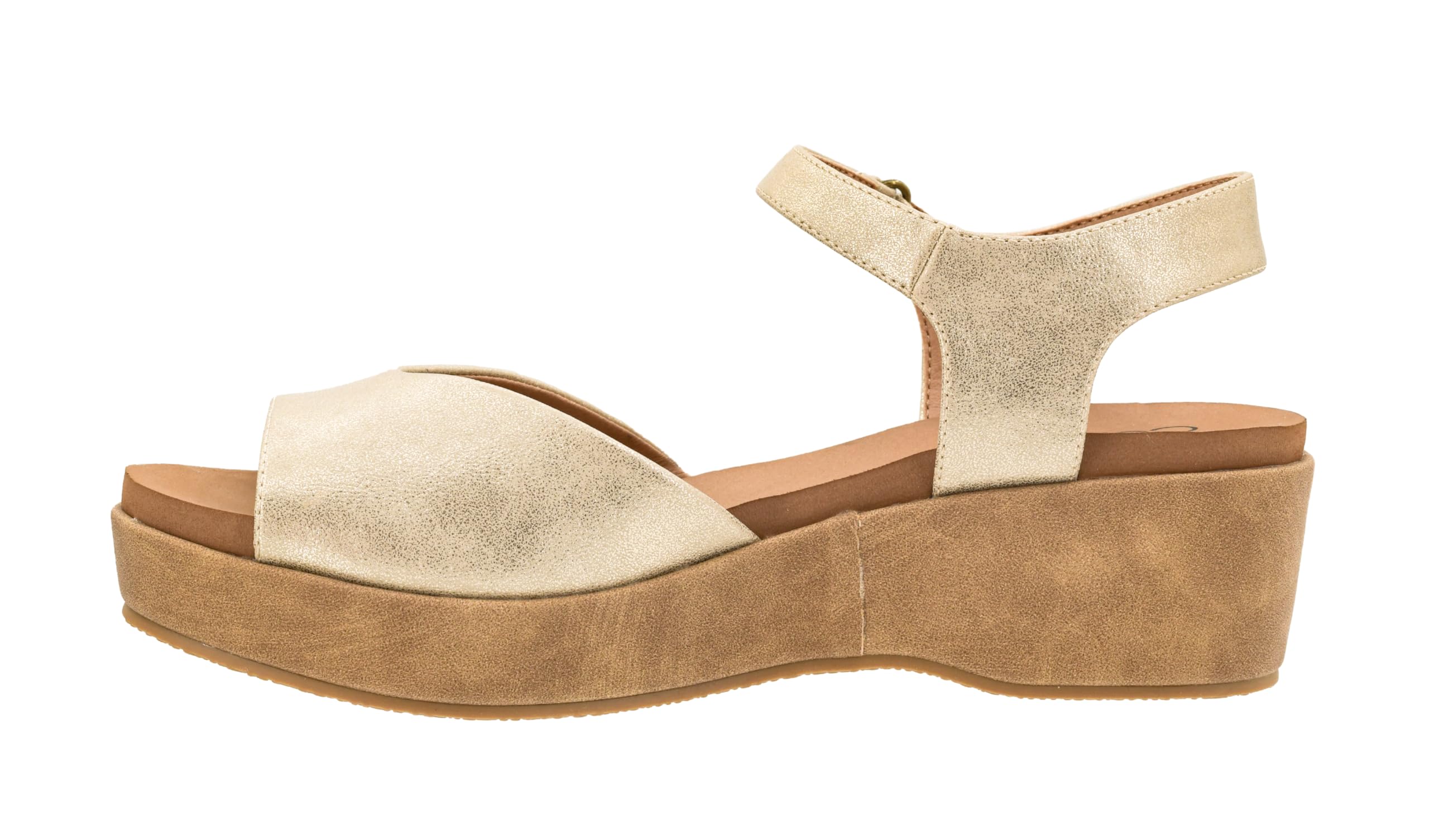 Corkys Footwear Women's Meet Ya There 1.5-Inch Wedge - Timeless Wide Toe Strap, Hook And Loop Strap Ankle Closure, And Cushioned EVA Insoles For