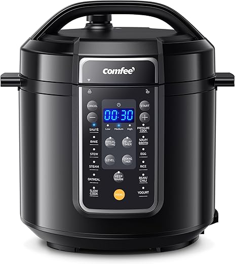 COMFEE CPC60114MBMS 6-Qt 12-in-1 Electric Pressure Cooker