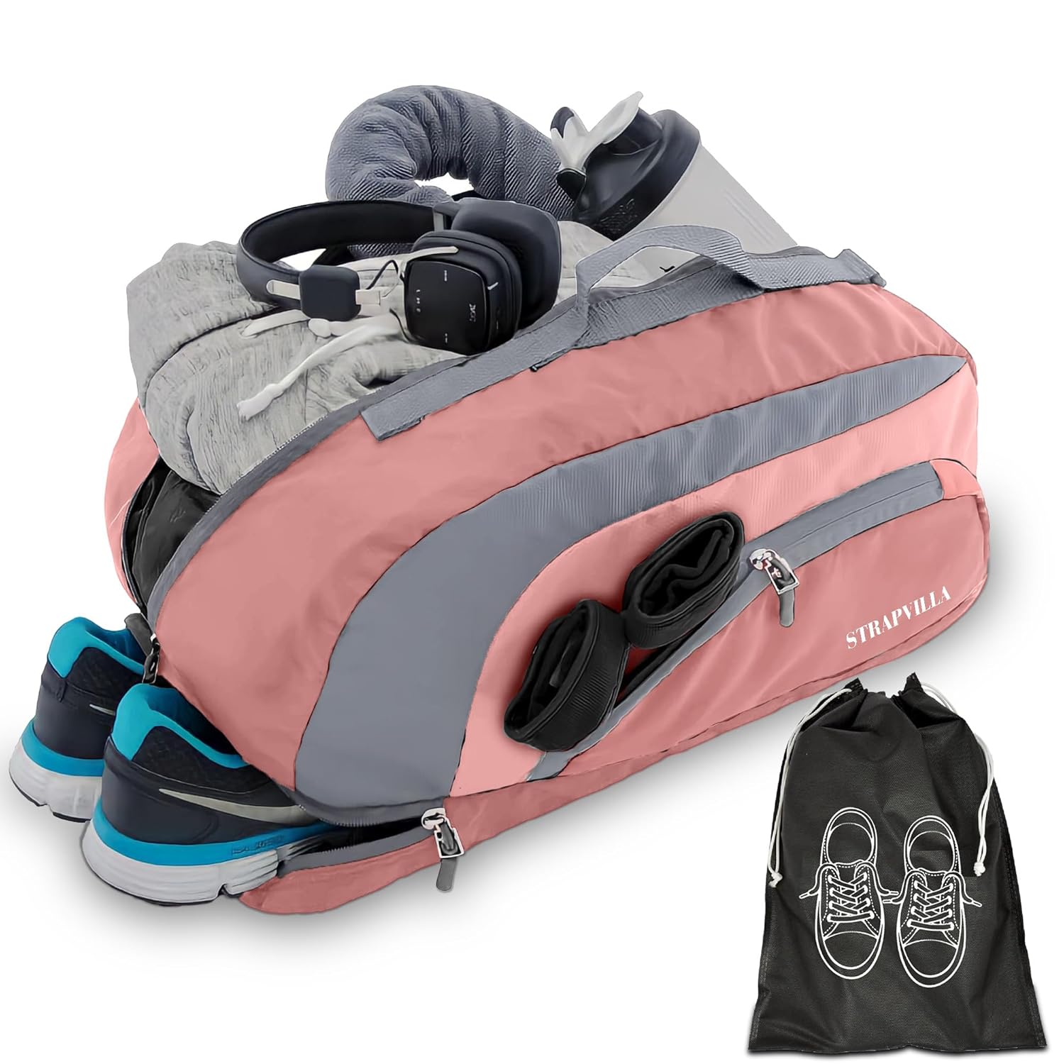 Gym Bags for Women with Shoe Compartment | Gym Bag for Women Workout | Duffle Bags for Gym | Sports Bag for Girls | Football Gym Duffle Bag | Travel Duffel Bag for Men – Pink Gym Bags for Women with Shoe Compartment | Gym Bag for Women Workout | Duffle Bags for Gym | Sports Bag for Girls | Football Gym Duffle Bag | Travel Duffel Bag for Men – Pink