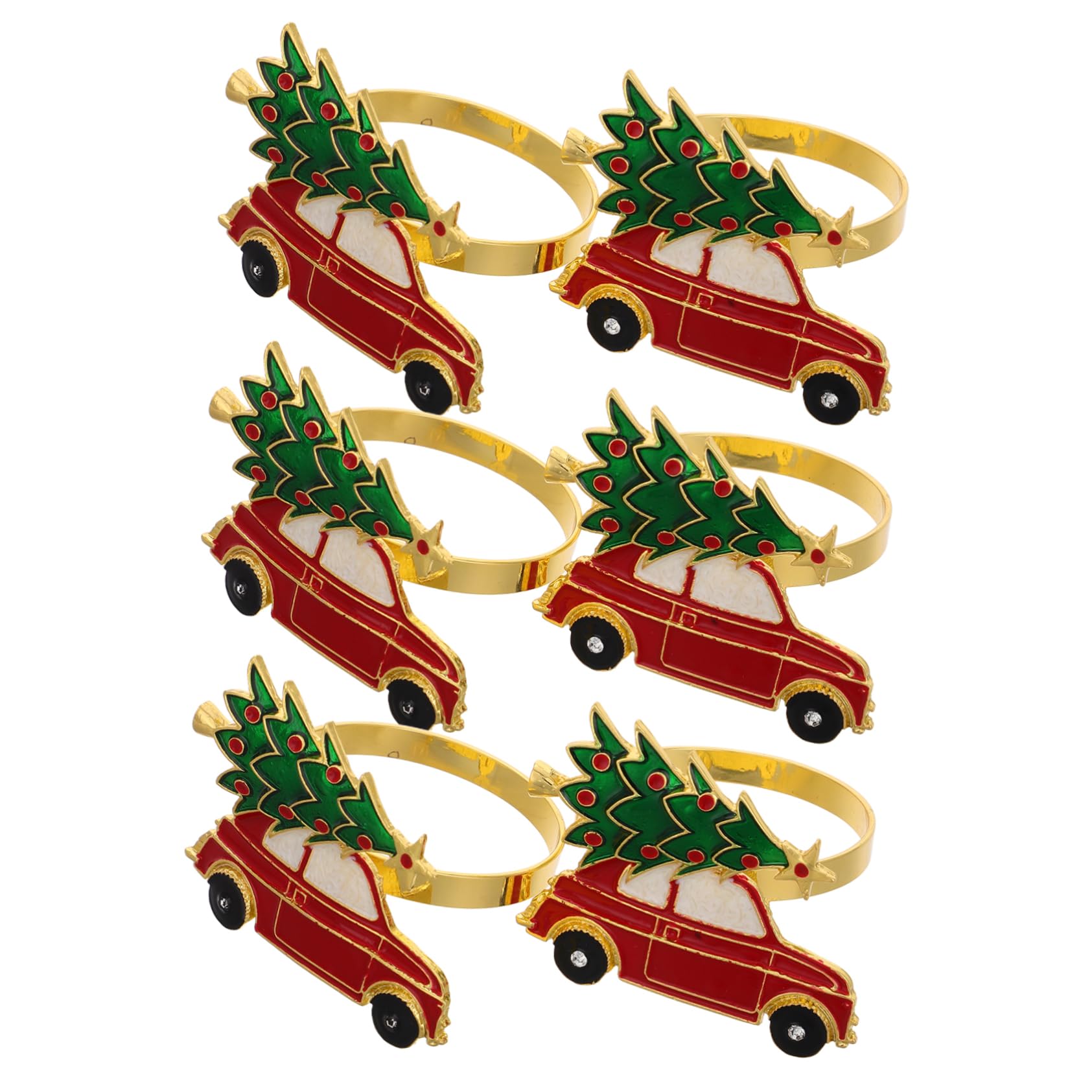 Ciieeo 3 Sätze Weihnachtsserviettenringe Weihnachtliche Tischdeko Tischdekoration Weihnachten Rentier Serviettenringe Weihnachten Serviettenring Goldene Serviettenringe 6 Stück * 3