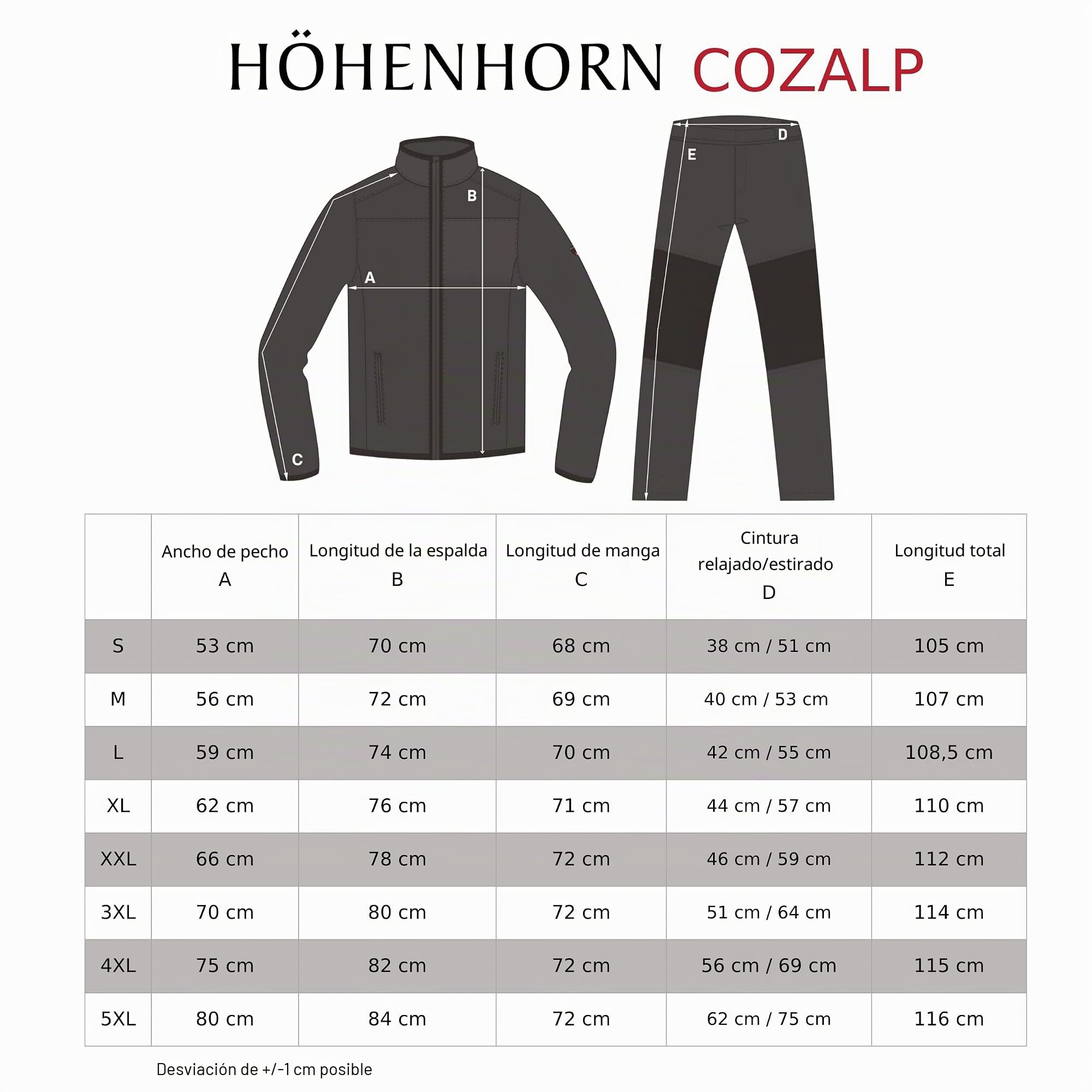 Höhenhorn Cozalp - Chándal para hombre, para entrenar y estar en casa