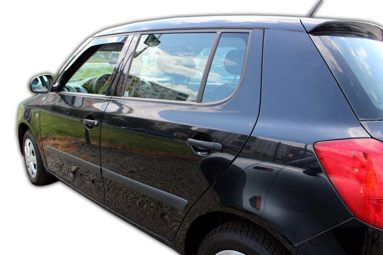 J&J AUTOMOTIVE Windabweiser für Skoda Fabia 2 5-Türer Schrägheck 2007-2014 2tlg Heko Getönt Dunkel