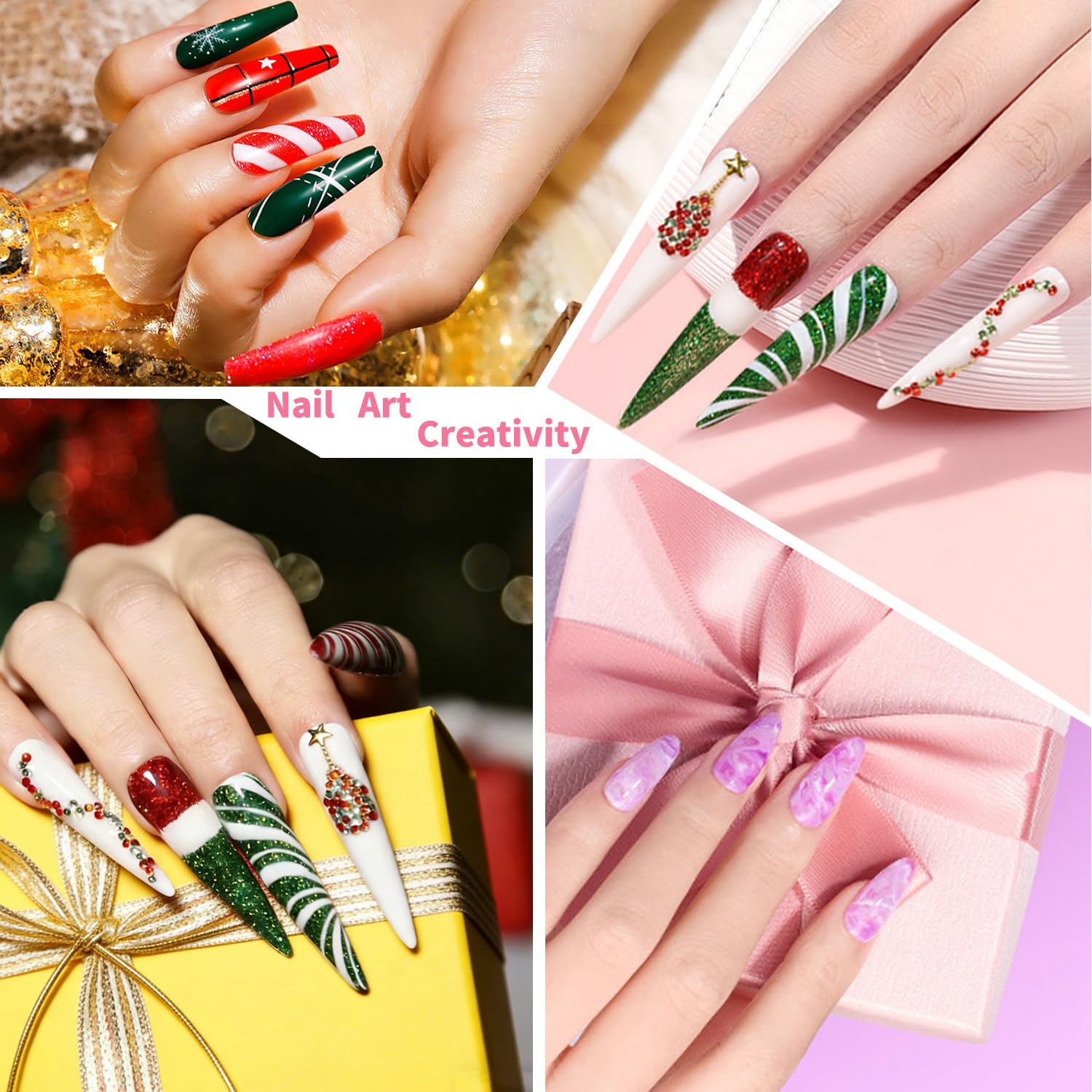 Dual-Ended Gel Nail Brush Set - Nail Sculpting Tool for Poly Extension, Sculpture Gel - Polygel Brushes Manicure Design Kit for Salon & DIY Use, 2Pcs Black&Pink