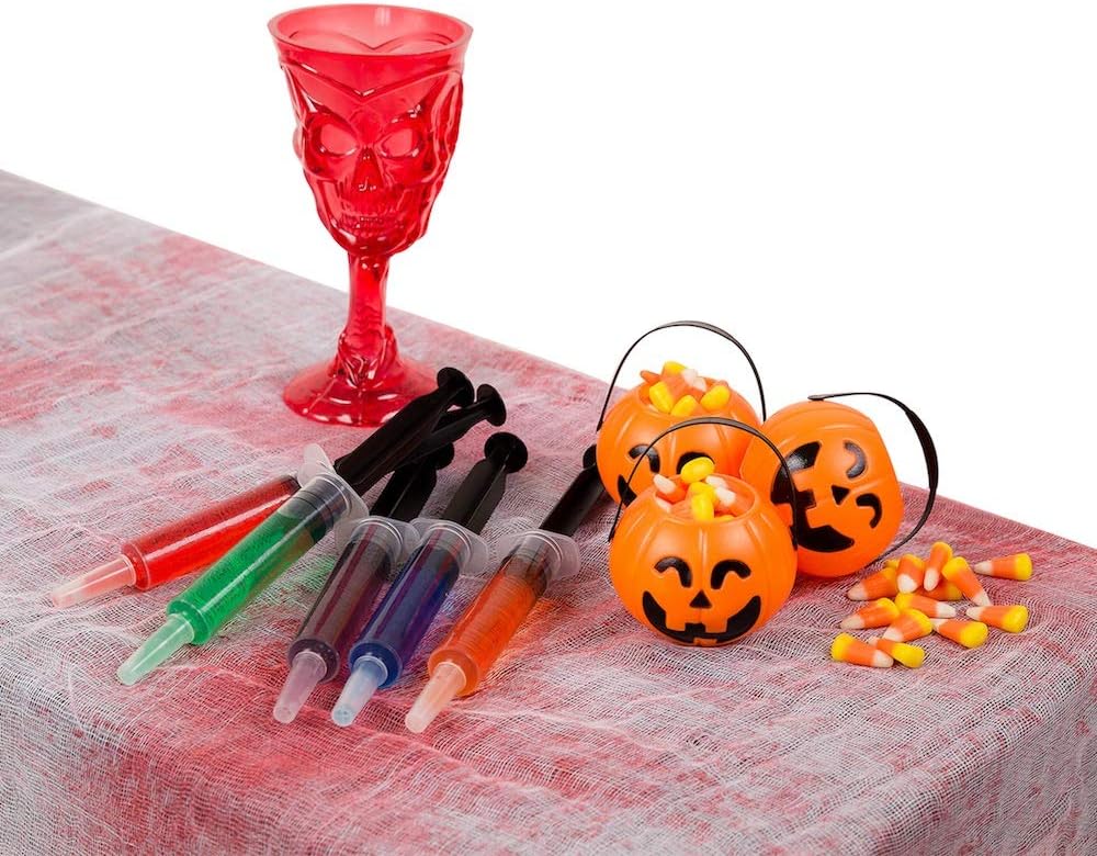 Party Syringes - 50 Pack 20ml Black Plastic Injectors Individually Wrapped - Party Supplies for Feeding, Birthday, Bachelorette, Halloween and NYE Party (Black)