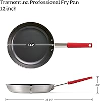 Vista 5 de Tramontina Sartén profesional de cerámica antiadherente grande de 12 pulgadas, sartén de aluminio de calibre pesado con revestimiento antiadherente