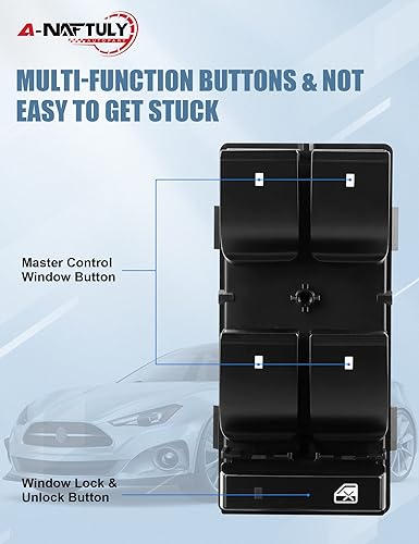 Miniatura 6 de Reemplazo del interruptor de ventana eléctrica del lado del conductor para Chevy Silverado 1500 2500 3500 2007-2013, Traverse, HHR, GMC Sierra,