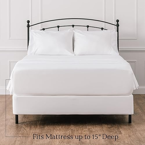 Miniatura 7 de Chanasya Juego de sábanas blancas con relieve de alta calidad para tamaño individual, 3 piezas, patrón de laberinto suave, 1 sábana encimera, 1