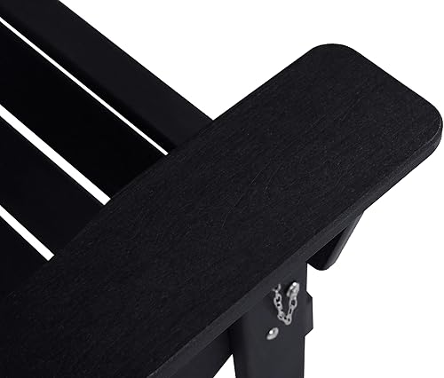 Miniatura 7 de Silla Adirondack plegable, resistente a la intemperie, fácil de montar, muebles de patio al aire libre resistentes para patio trasero, hoguera y