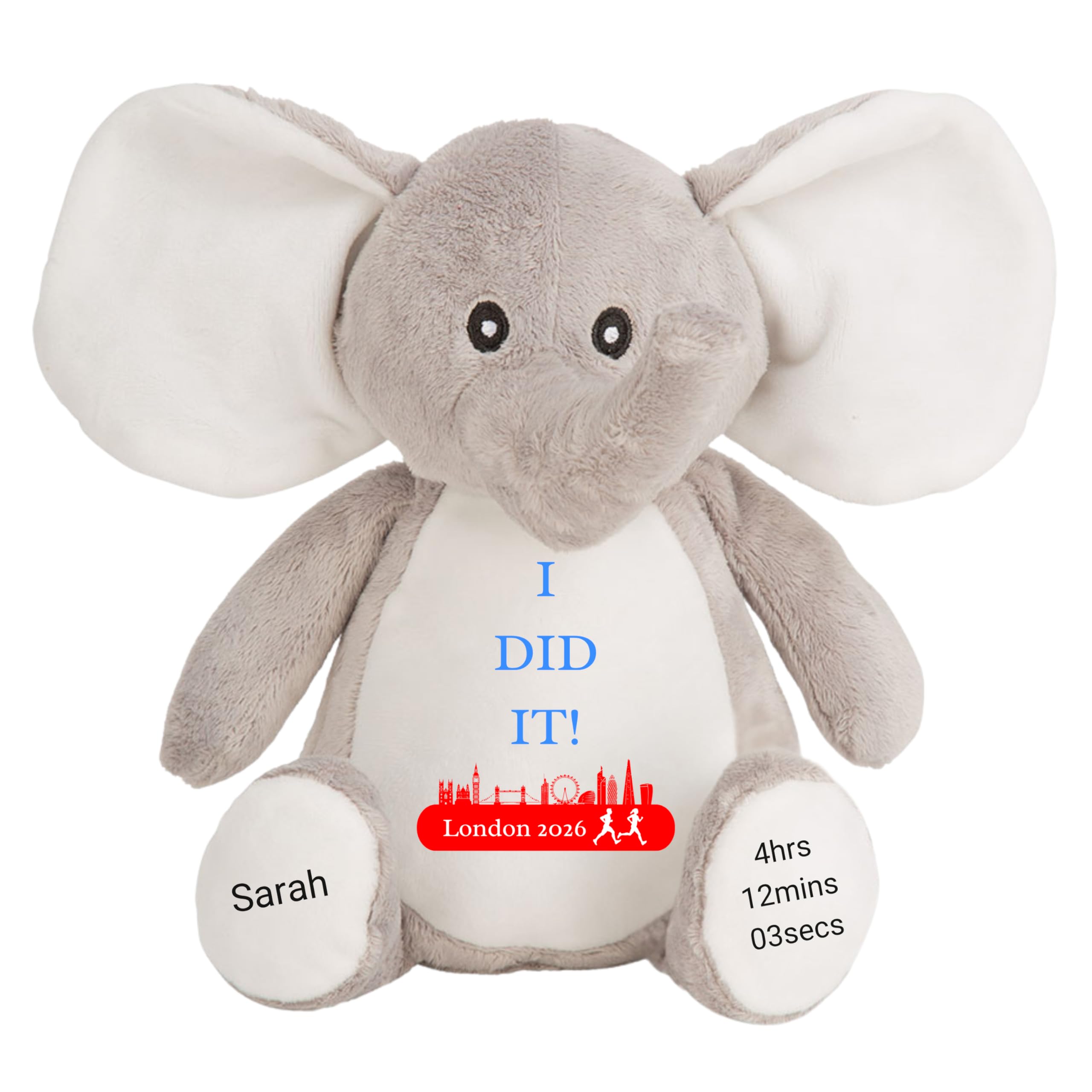 HotScamp Marathon Gift Cuddly Toy - Personalised London 2026 Teddy Marathon? Completed It! Customised Runner Running Finish Medal Congratulations Well Done Run Soft Cuddly Plushie - Brown Teddy — view 11