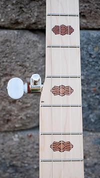 Deering Goodtime 2 5-String Maple Resonator Bluegrass Banjo Art Deco Inlay Bronze Powder Coat Hardware with Instrument Alley Bag, Tuner, Strings, Mute, Picks, Strap Bundle Package - Made in the USA