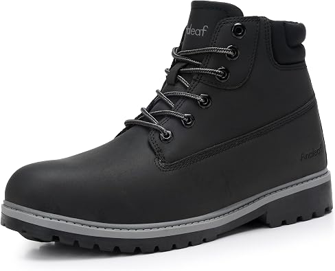 ANALEAF Mens Winter Boots Warm Fur Lined Snow Shoes