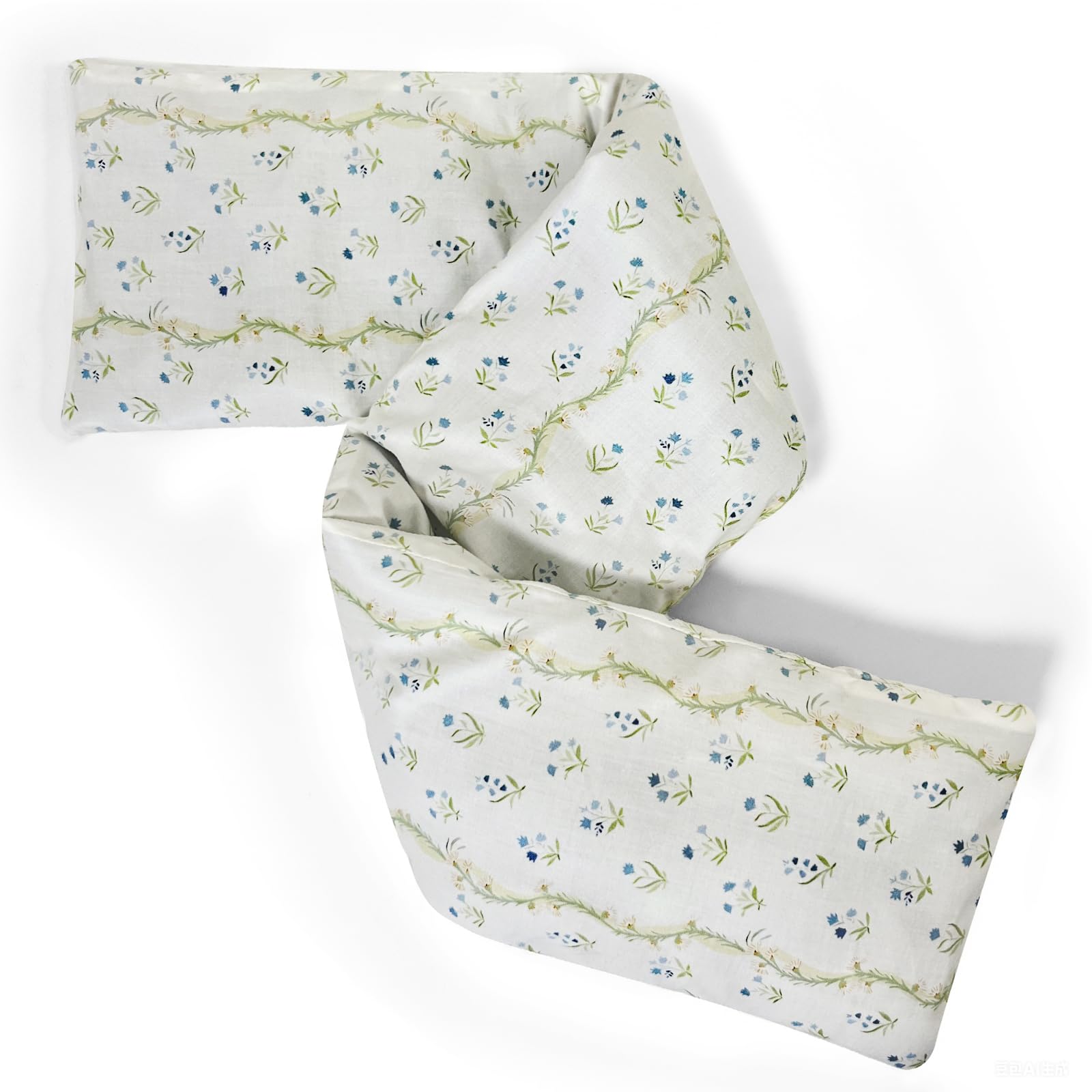 UNCN Longue Coussin Chauffant du cou Cervicales Micro Onde - housse amovible, Bouillotte Micro-Onde, graine de lin,noyaux cerises（Bleu）
