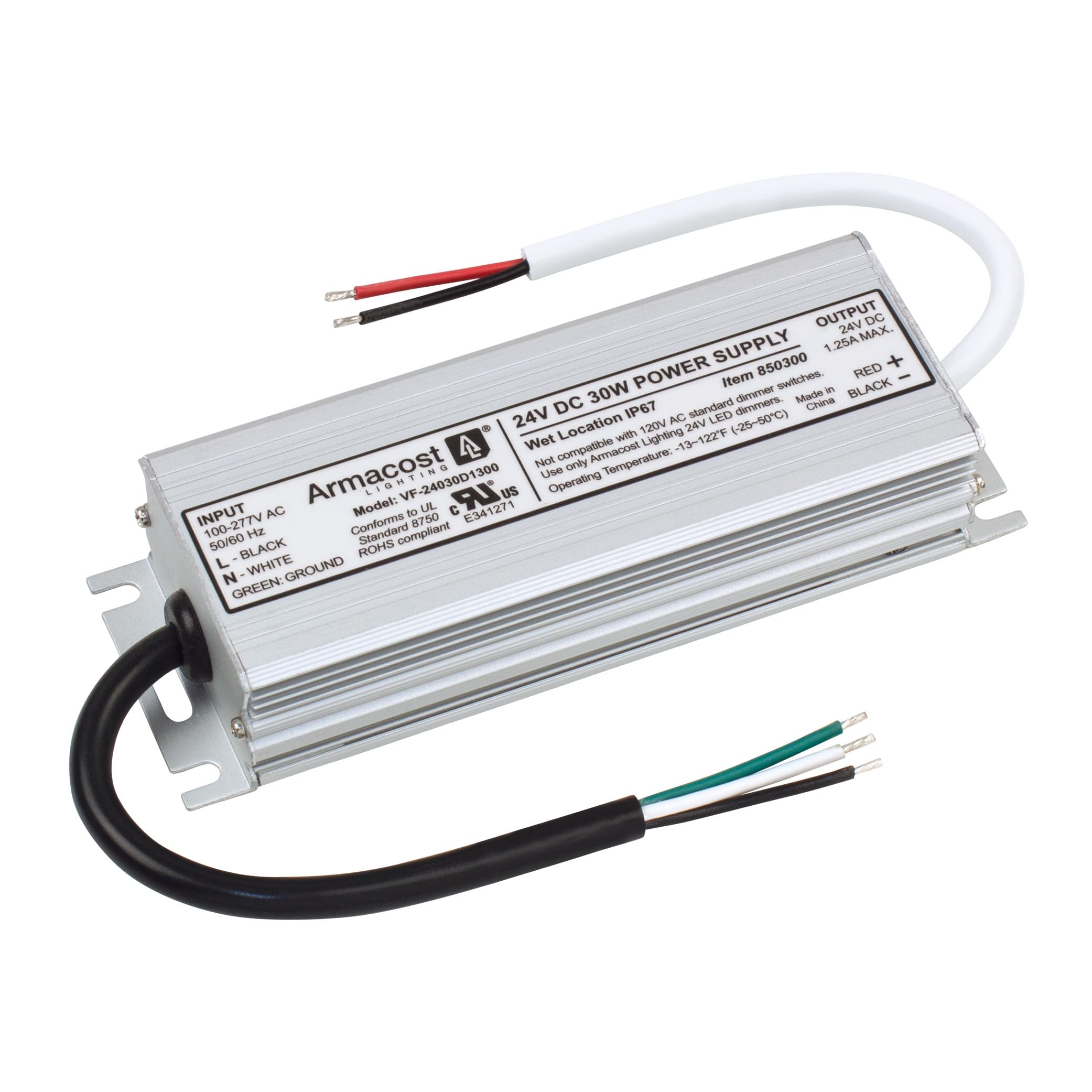 Armacost Lighting 30 Watt Standard Wet Location LED Driver 24V DC 850300
