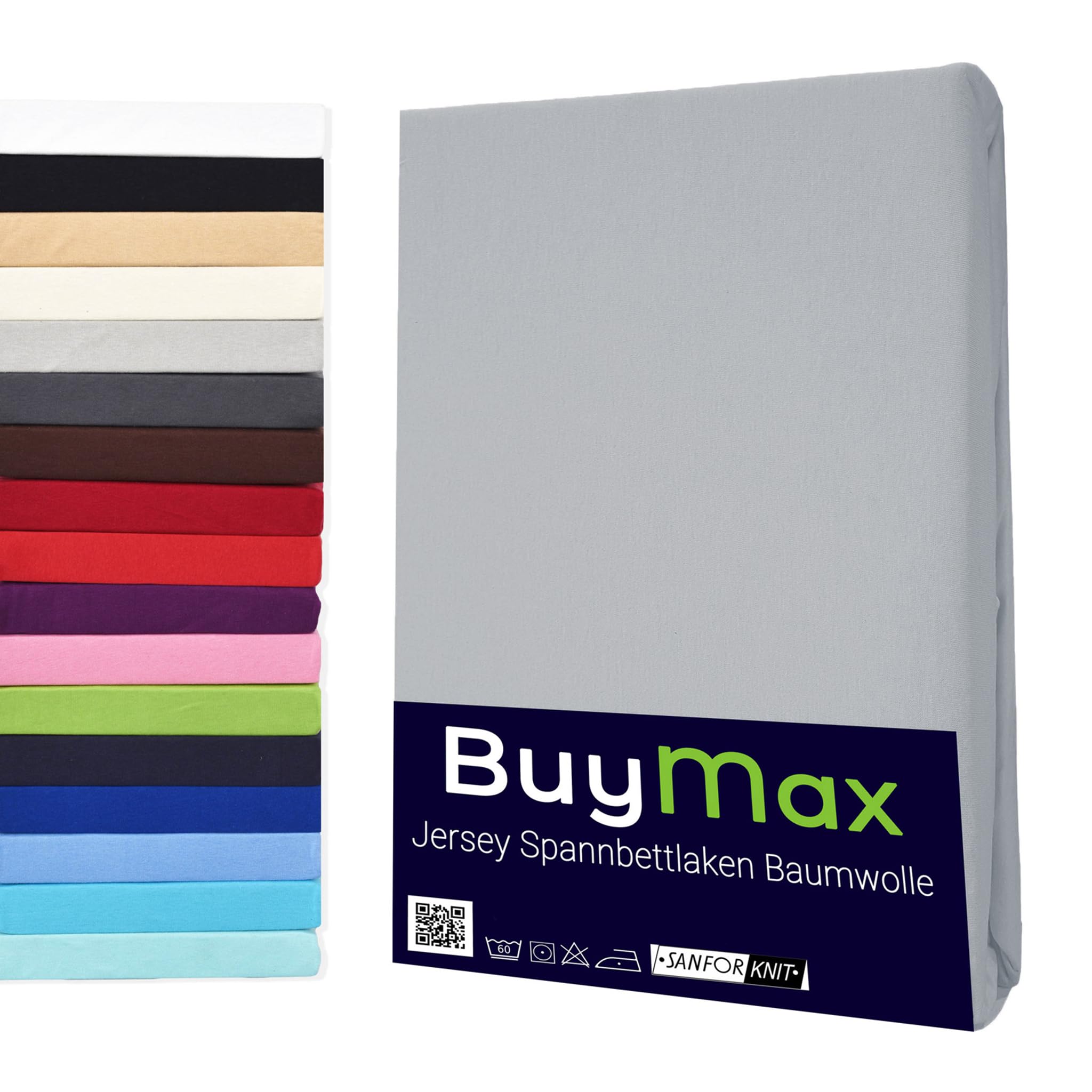 Buymax® Spannbettlaken 60x120 70x140 80x200 90x200 100x200 120x200 140x200 160x200 180x200 200x200 Baumwolle Bettlaken Jersey