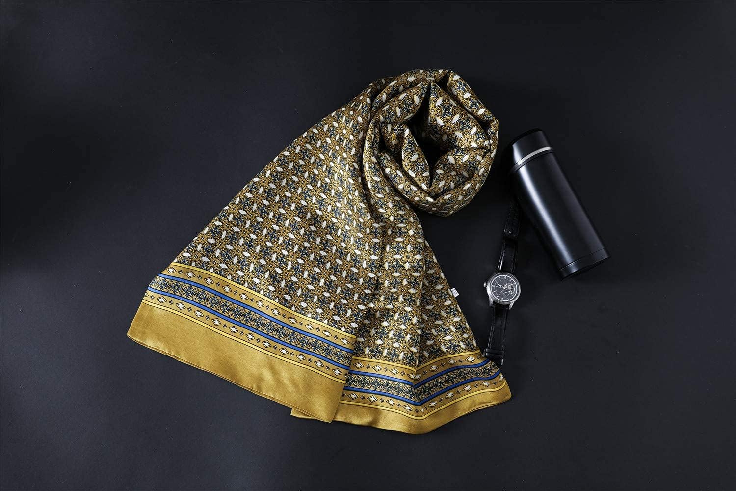 Foulard en Soie Vintage pour Homme, 100% Pure, Motif Classique, Double Couche, imprimé Gentleman