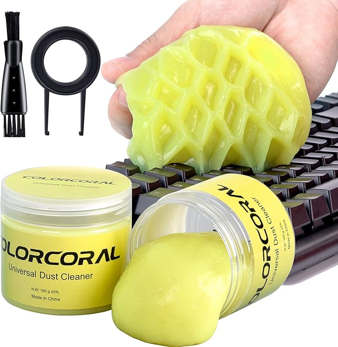 COLORCORAL 2Pack Keyboard Cleaning Gel Set Universal Dust Cleaner for