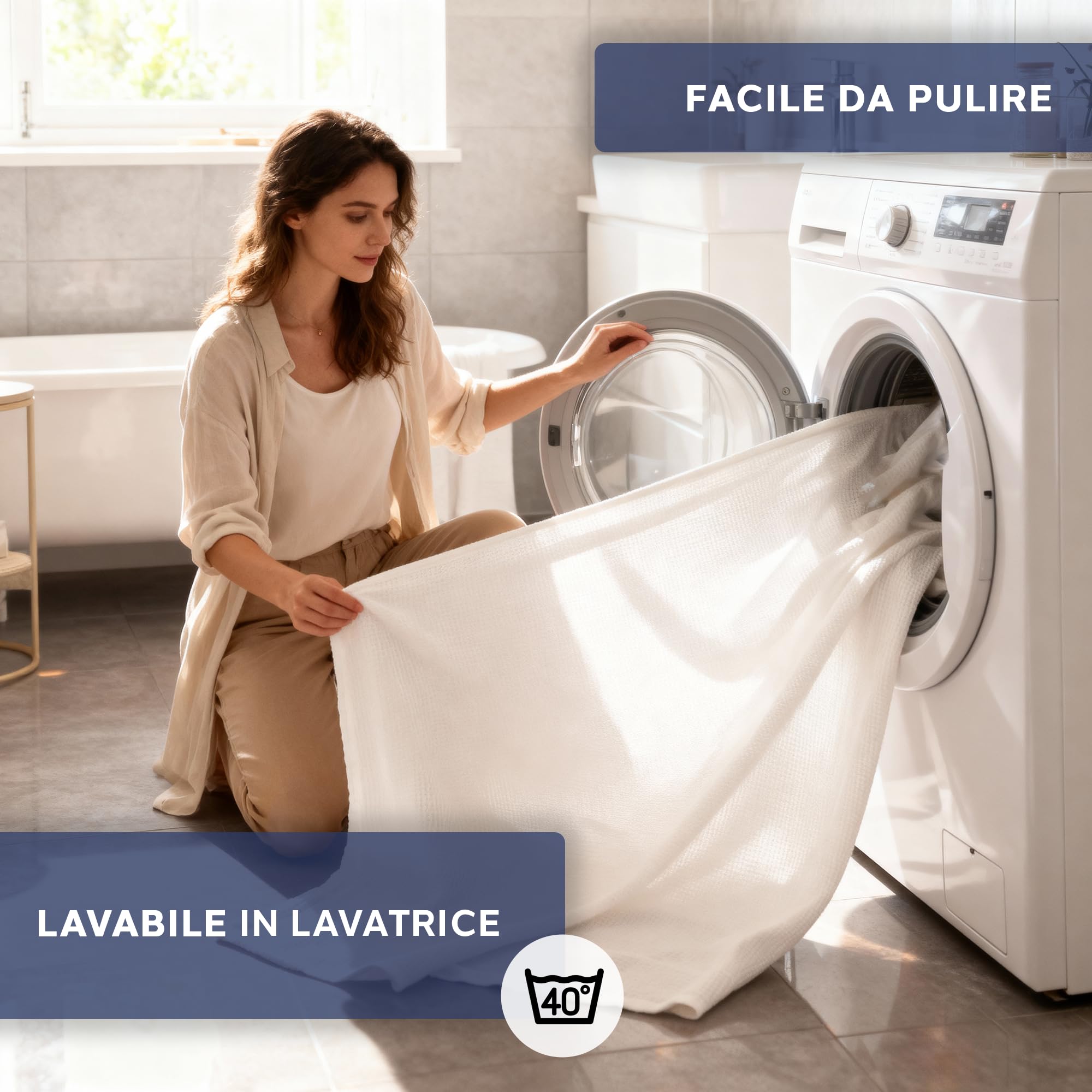 Caleffi - Topper Singolo Memory Foam 80x190 - Topper in Memory 6 cm – Elastici agli Angoli e Tessuto Sfoderabile Antibatterico - Copri Materasso Fresco e Rinfrescante - Made in Italy