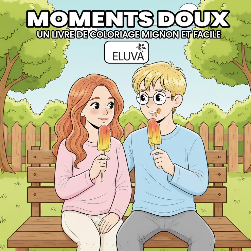 Moments Doux – Un Livre de Coloriage Mignon et Facile: Illustrations apaisantes de couples partageant des instants doux et des ambiances chaleureuses inspirées de la fête des amoureux