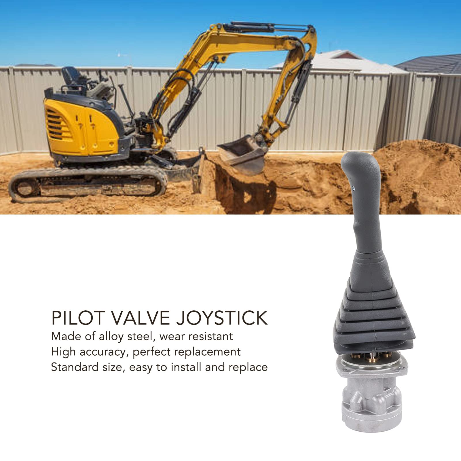 Aramox Zawór Joystick ze Stali Stopowej Uchwyt Sterujący Koparki Zamiennik dla R2420 9015 Pasuje do 31N6 20200 31N6 25200 26200 Łatwa Instalacja