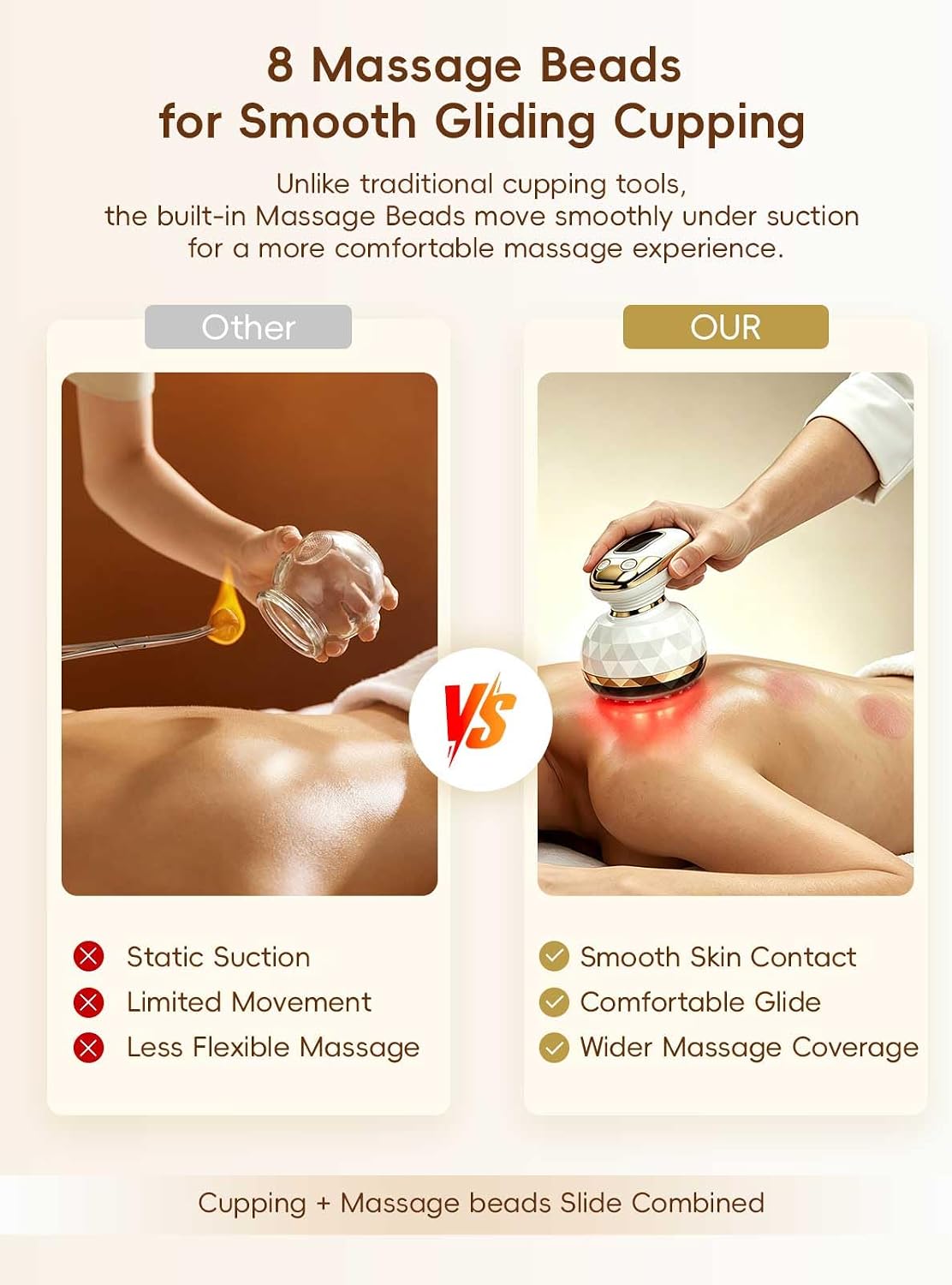 Lymphatic Drainage Massager with Cupping, Heat, 9 Suction Levels for Body