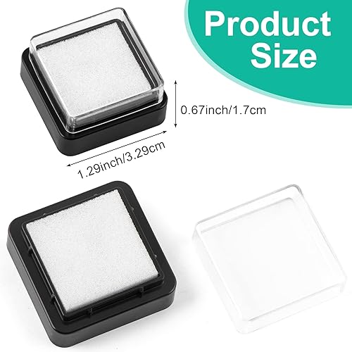 Miniatura 2 de HINZIC Almohadilla de tinta vacía en blanco de 1.2 x 1.2 in, sin huellas dactilares, sin tinta, almohadilla de sello de tinta para recarga de tinta,