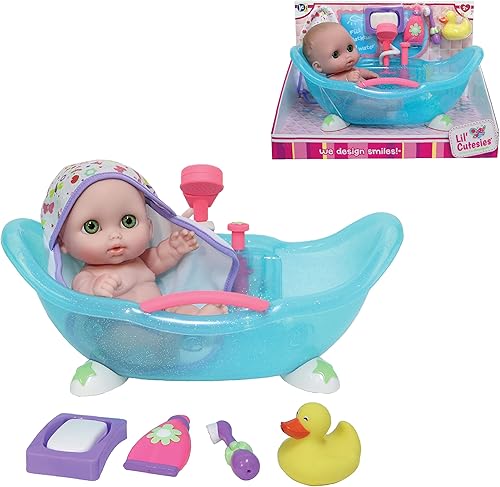Miniatura 6 de JC Toys Carrito con muñeca para empujar  8.5 pulgadas, muñeca de vinilo resistente al agua, para niños a partir de 2 años