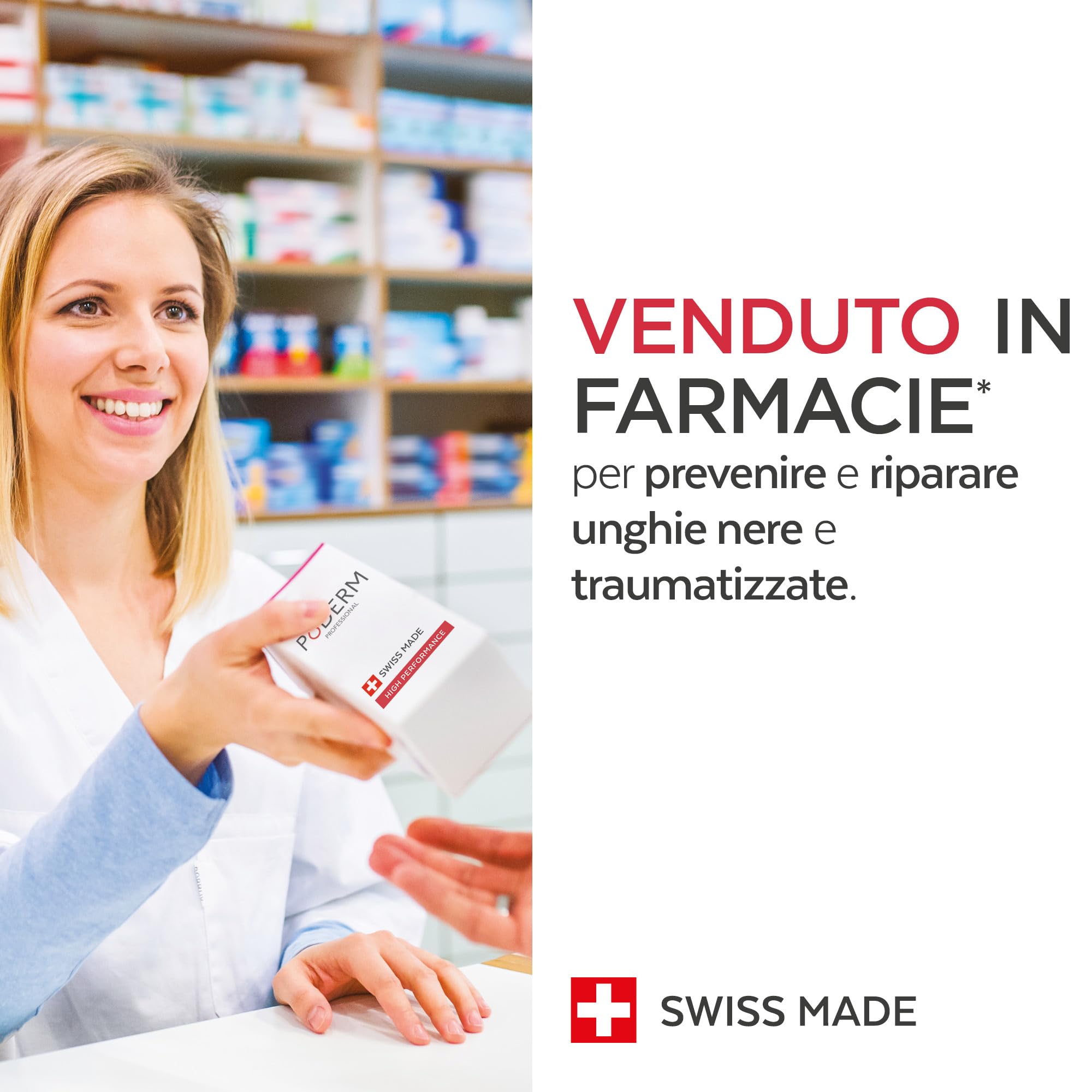 PODERM - UNGHIE NERE E TRAMAUTIZZATE | Trattamento per piante dei piedi anti-ematoma, antimicotico, antibatterico e riparatore | Cura professionale piede/mano | Facile e veloce | Prodotto in Svizzera