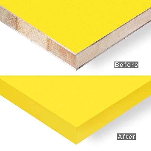 Miniatura 10 de ZYJT Bandas de borde de PVC, bandas de borde blanco mate de 1 pulgada x 25 pies, bordes de chapa blanca no pegada, bandas de borde de chapa blanca