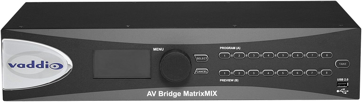 Vaddio AV Bridge MatrixMIX, 8 x 2 Multi-Purpose USB 3.0 Switcher