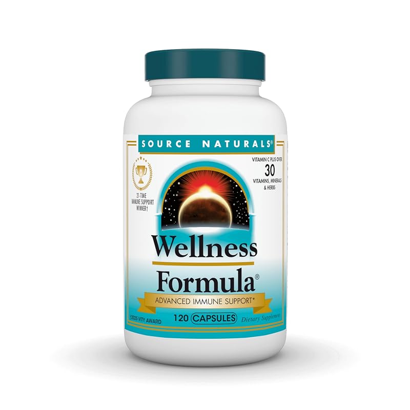 Source Naturals Wellness Formula, Advanced Immune Support - 120 Capsules Unflavored 120 Count (Pack of 1)
