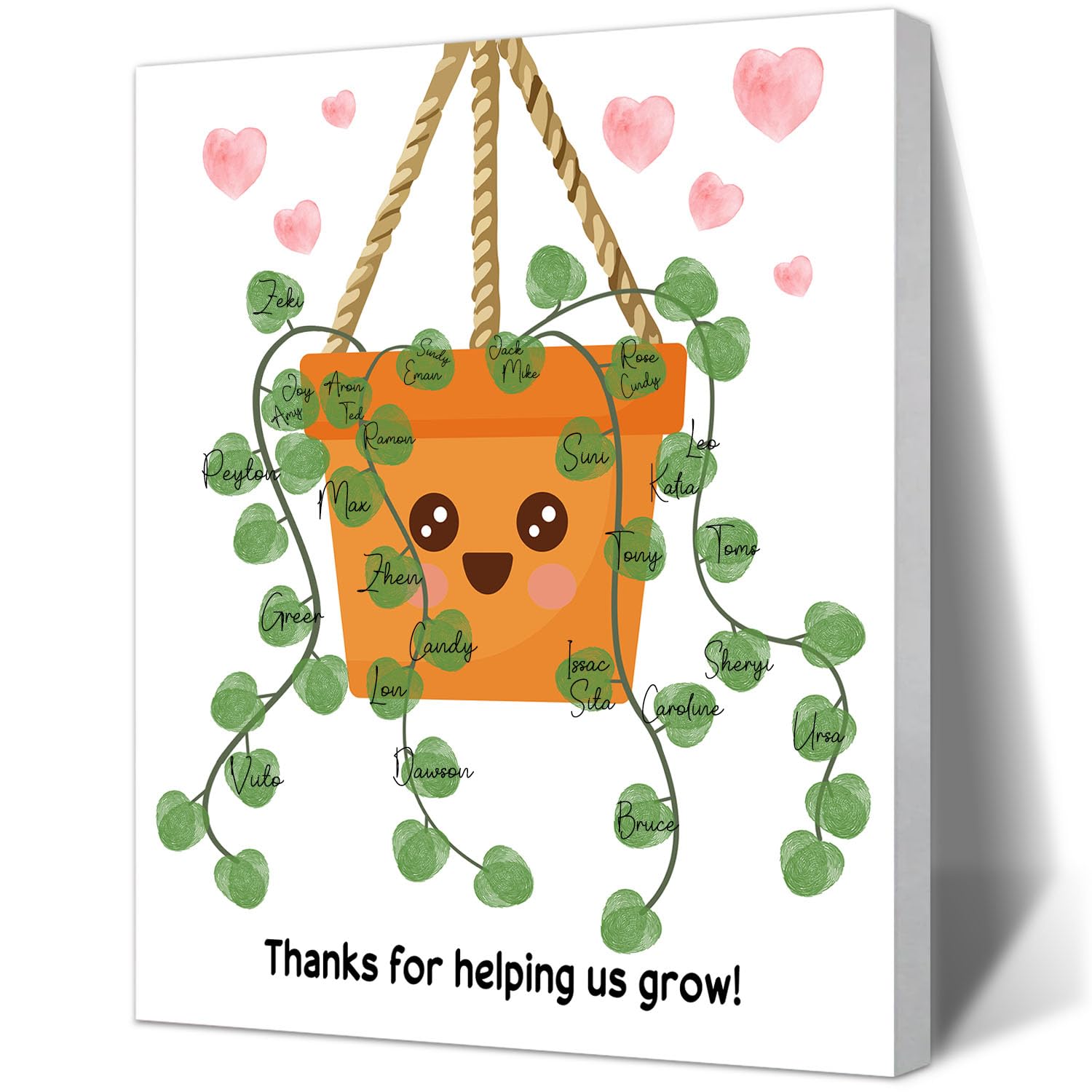 SHLINCO Thank You Teacher Gift, Teacher Appreciation Gift for Women, Student Homemade Souvenir, Creative Art Souvenir, Suitable for Desktop Wall