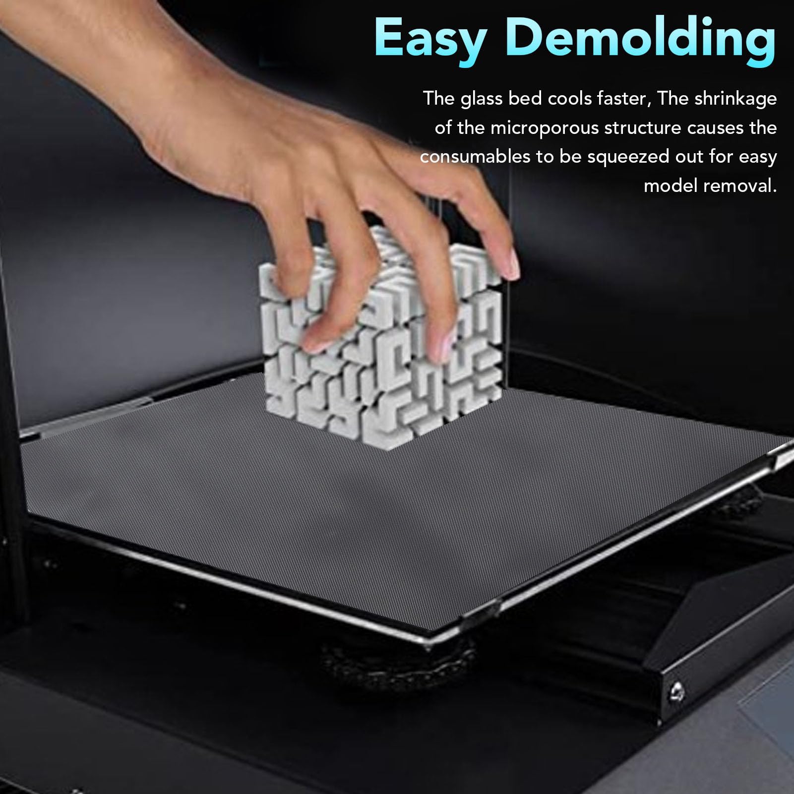 Placa de Vidrio Templado para Impresora 3D, Plataforma de Impresora 3D, Cama de Vidrio de 510 X 510 X 4 Mm, Dureza de 8 Mohs y Placa de Construcción Resistente Al Calor de 400 ℃