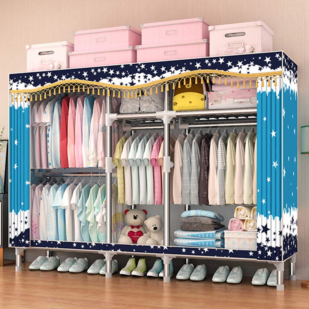 Placard de rangement pliant armoires en toile tissu 168x45x168 cm