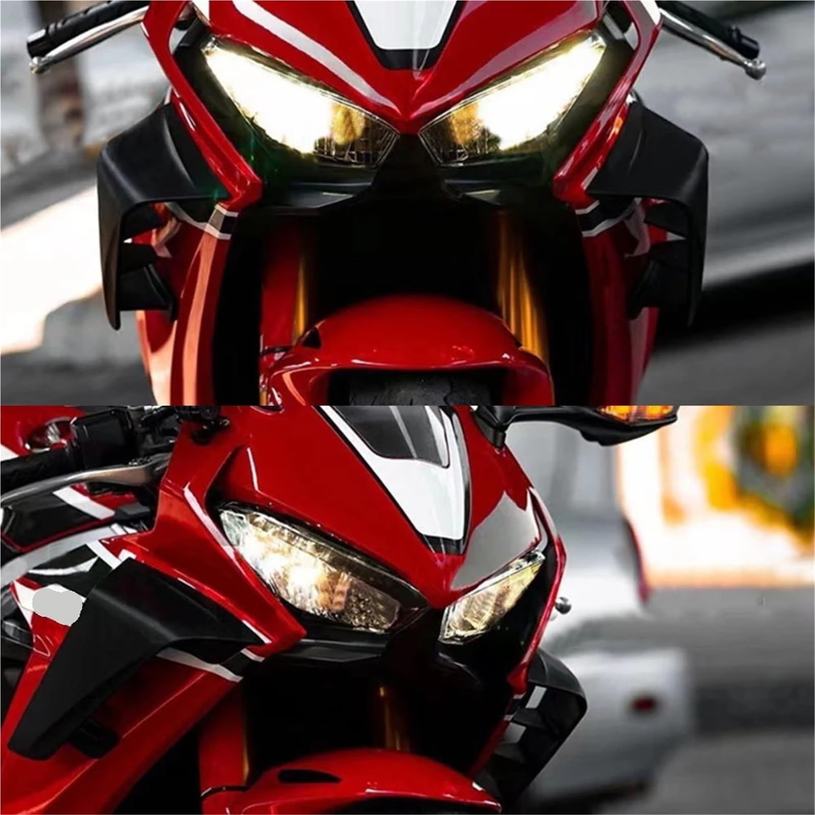 Aerodinamica per Moto Per CBR1000RR 2017-2019 Kit spoiler anteriore | Fissa ala venti aletta aerodinamica spoiler carenatura alette