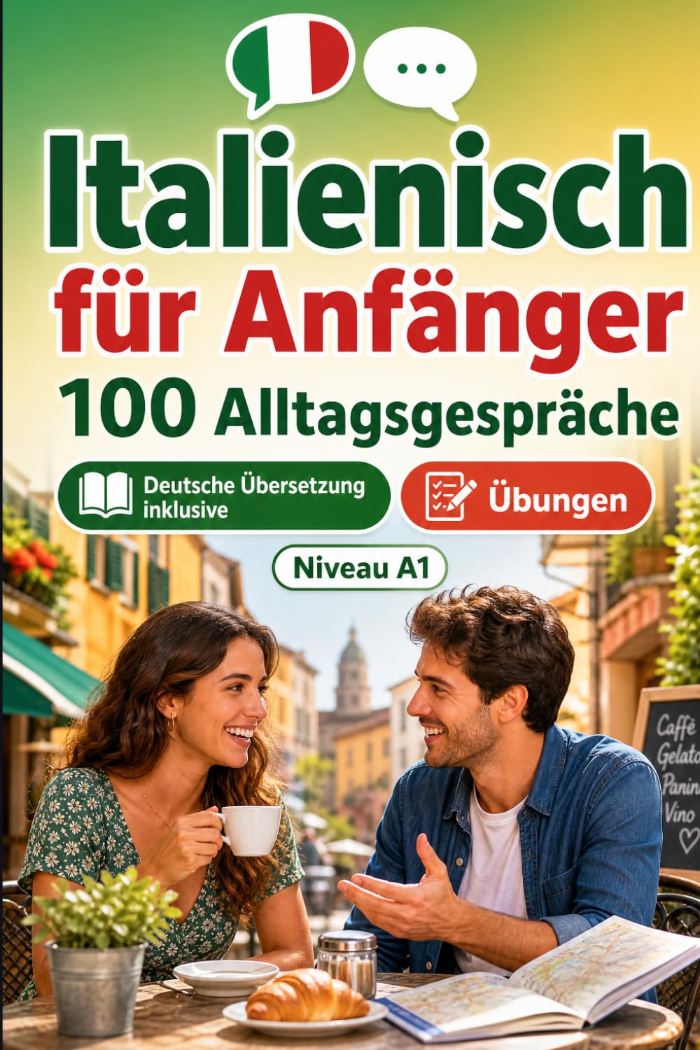 Italienisch für Anfänger A1: 100 Alltagsgespräche: Lerne italienisch mit 100 zweisprachigen Dialogen, Grüße, Reise, Einkaufen, Arbeit, Übersetzung, ... und Übungen für Studierende und Erwachsene