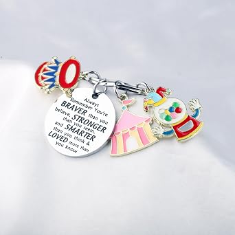 BNQL Circus Keychain Clown Circus Gifts Funny Clown Gifts Clown Gift Ideas Clown Lovers Gifts Circus Tent Keychain Clown Keyring