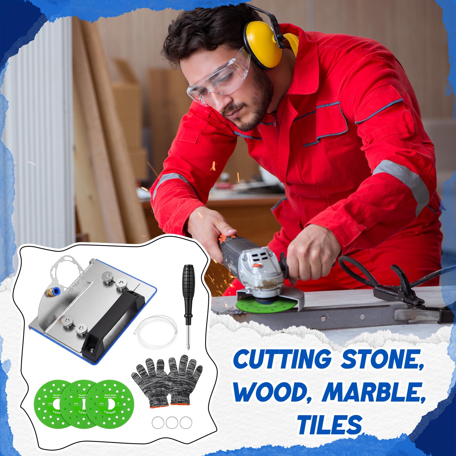 Tile Chamfer Tool - 45 Degree Angle Grinder -6
