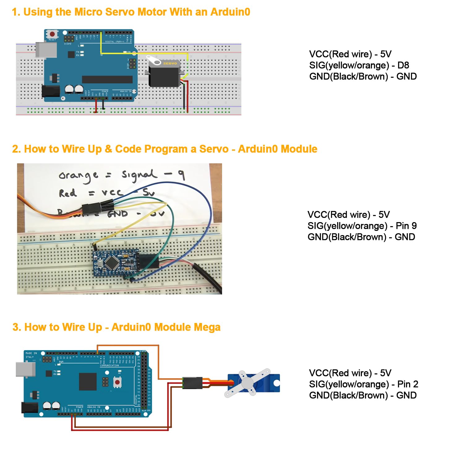 Lot de 10 micro servomoteurs analogiques SG92R 9G 360° rotation continue pour Arduino