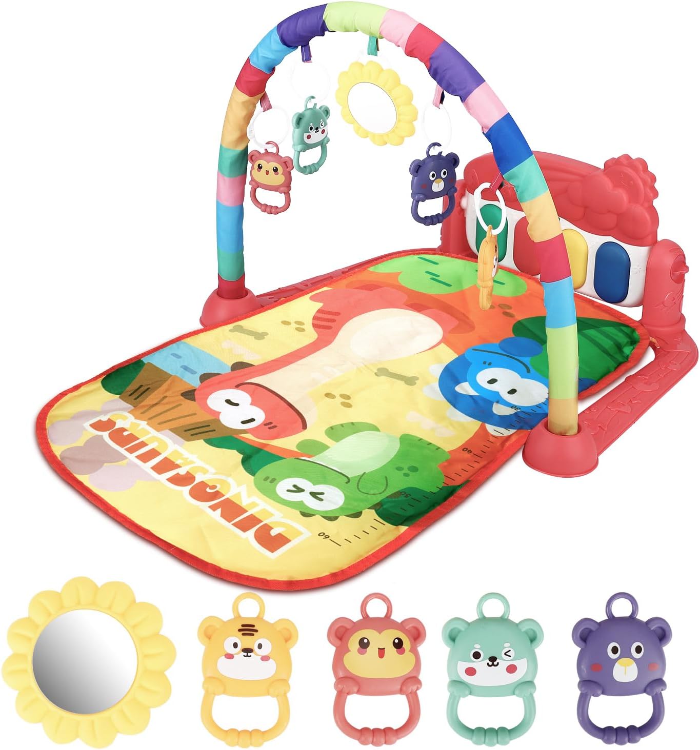 WALLE Baby Play Mat, Baby Essentials for Newborn Baby Gym Piano Tummy