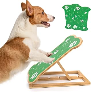 Dog Scratch Pad for Nails-Soothing Nail Care-Anxiety Free-Dog Nail Scratch Board,Alternative to Dog Nail Clippers,Scratch Square for Dogs-Adjustable Angle-with 2 Sheets of Sandpaper with Cute Patterns