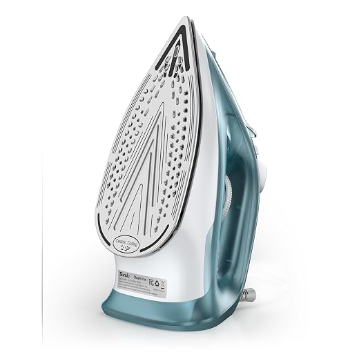 Sundu Steam Iron for Clothes with Rapid Heating Ceramic Coated Soleplate, 1500W, Auto-Off Safety, Burst of Steam, Self-Clean, Anti-Calc, Anti-Drip 300ml Water Tank for Clothes Ironing Green