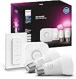 Philips Hue Smart Light Starter Kit - Includes (1) Bridge, (1) Dimmer...