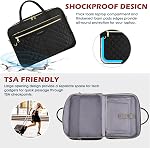 RAINSMORE Laptop Bags for Women 17 Inch Laptop Briefcase Waterproof Messenger Bag Large Computer Bag for Office Work College
