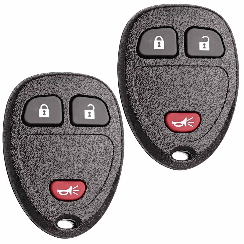 Controle Remoto Chaveiro Keyless Entry SUPALAND para Chevrolet e GMC, 3 Botões, Preto, Kit com 2