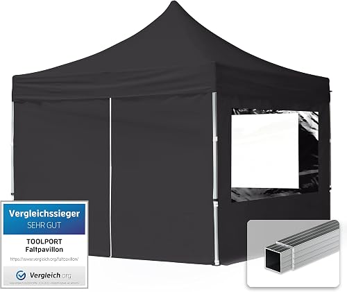TOOLPORT Tente Pliante 3x3 m - 4 côtés Aluminium Barnum C…