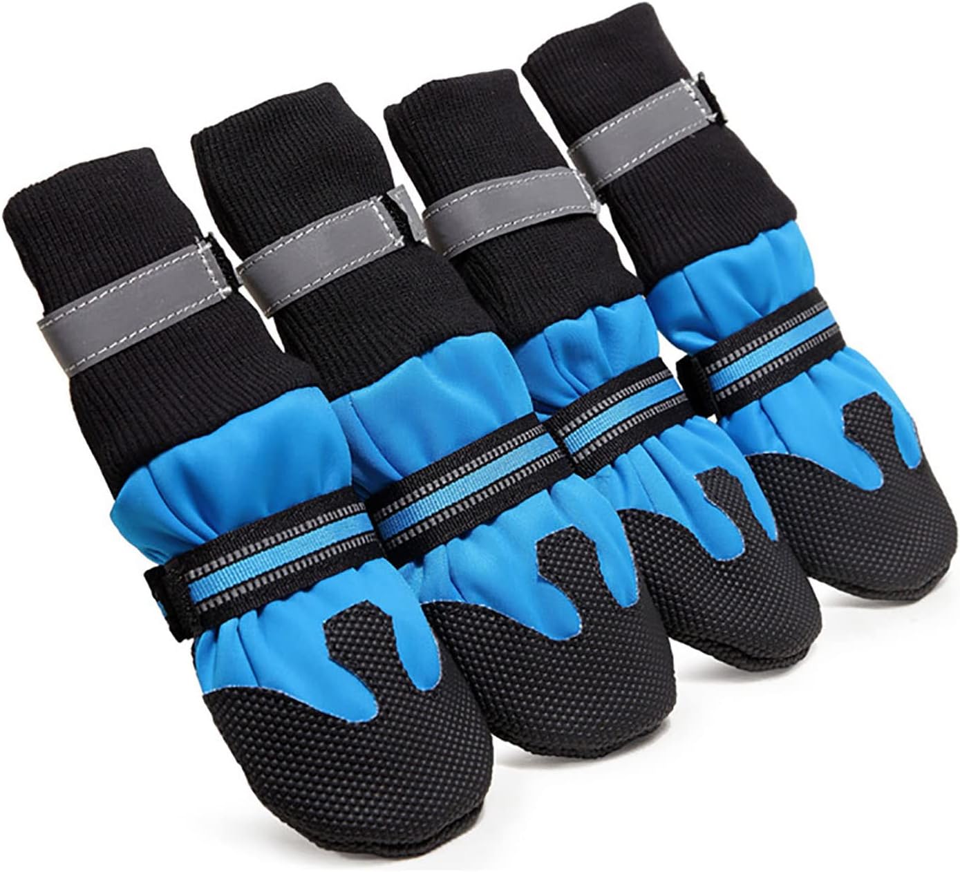 Waterproof Dog Velvet Walking Shoes Snow Boots Skid-Proof Sole Paw Protector Breathable for Outdoor Hiking & Running