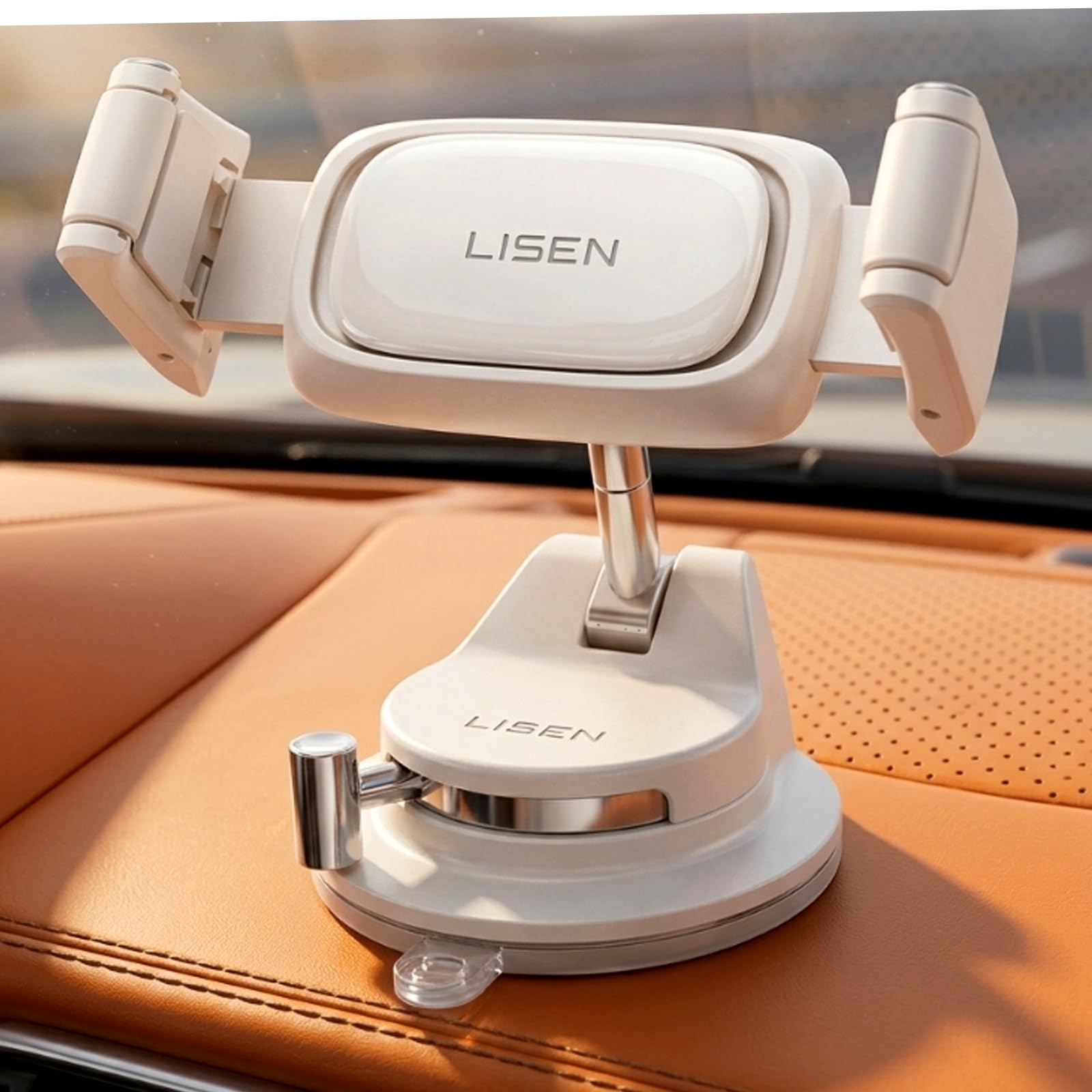 LISEN Suction Phone Mount for Car, [95% Cases Friendly] Car Phone Holder Mount Vacuum Dashboard Phone Holder, Car Cell Phone Holder for iPhone 17 16 15 Pro Max Air Galaxy S26 S25 Cases, Gifts for Mom — view 11
