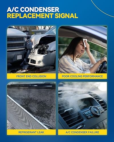 Miniatura 5 de PHILTOP Reemplazo del condensador de aire acondicionado para Ram1500 2003-2008, Ram2500 2003-2008, Ram3500 2003-2008, para OEM 5072993AB, 5072993AA,