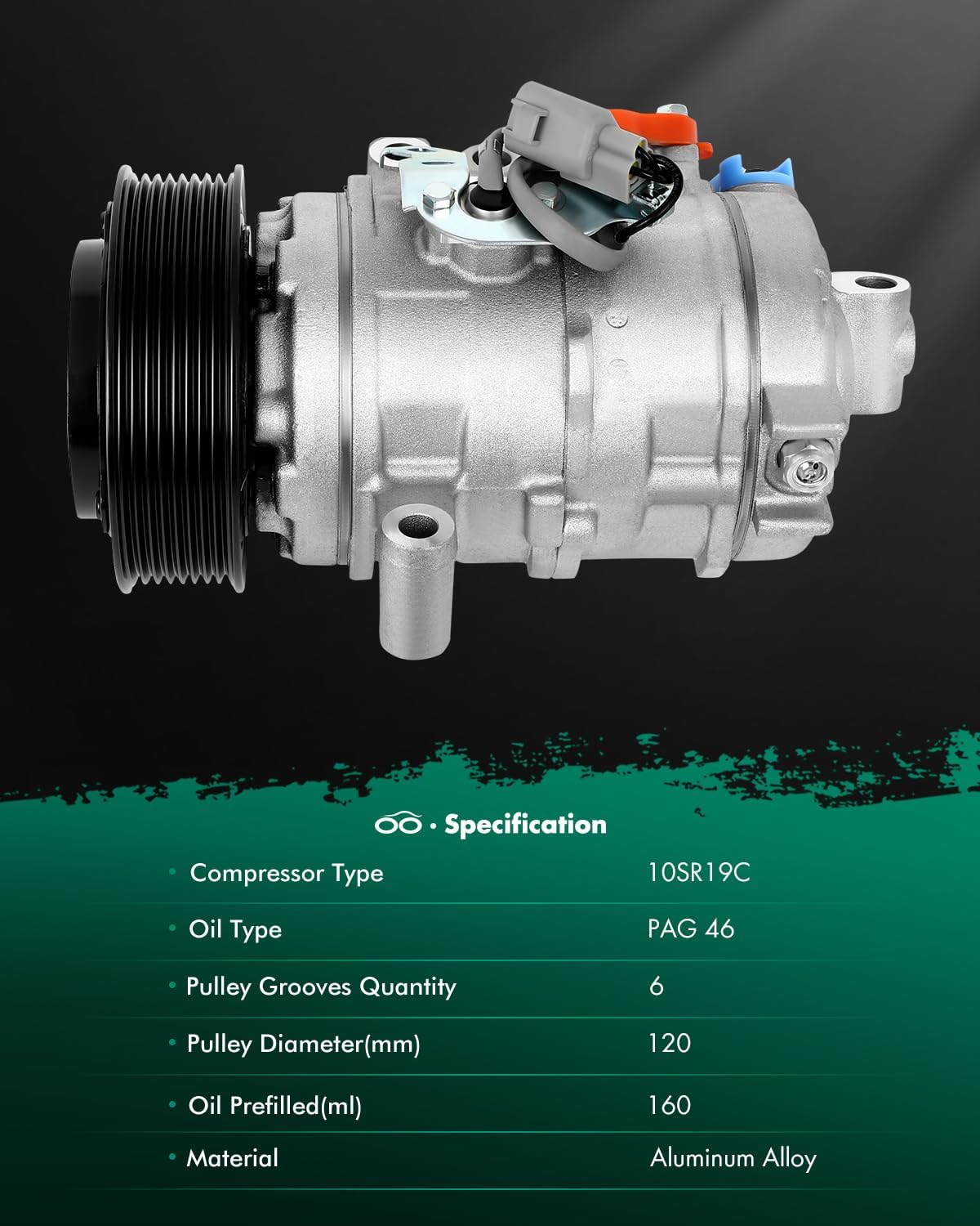 SCITOO AC Compressor fit for Toyota Sequoia 4.7L 2008-2009 CO 29029C