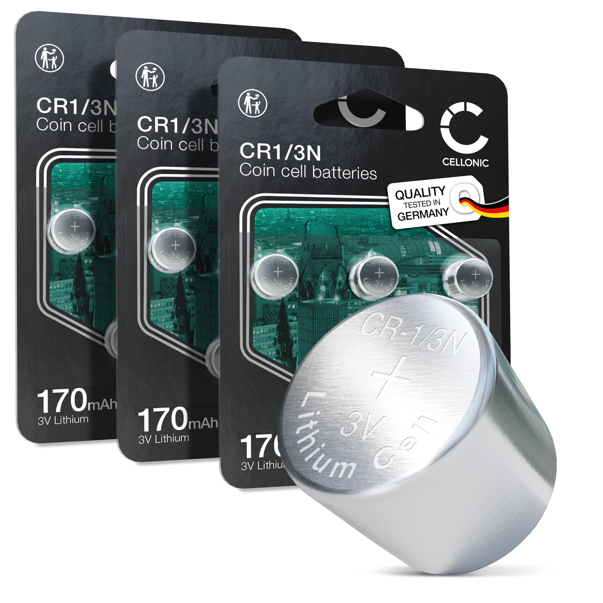 CELLONIC CR1/3N Batteria/pila a bottone Collari per cani- 15x | (Litio, 170mAh, 3V)
